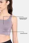 Zelocity High Impact Moisture Wicking Sports Bra - Purple Dove — thumbnail 8
